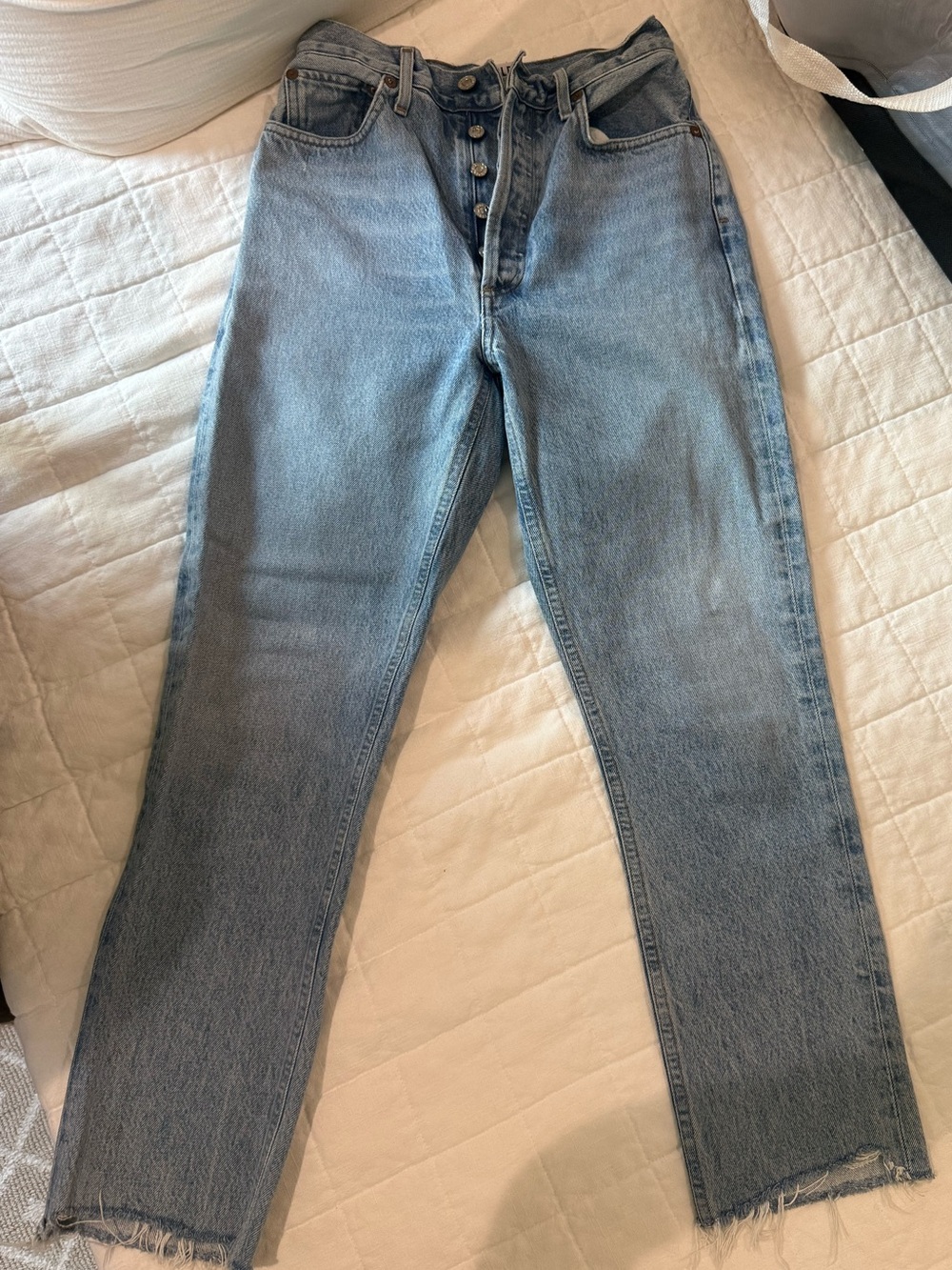 AGOLDE Riley High Rise Straight Crop Jeans